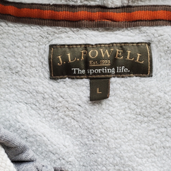 J.L. Powell thick cotton zipper sweatshirt hoodie - Picture 3 of 6